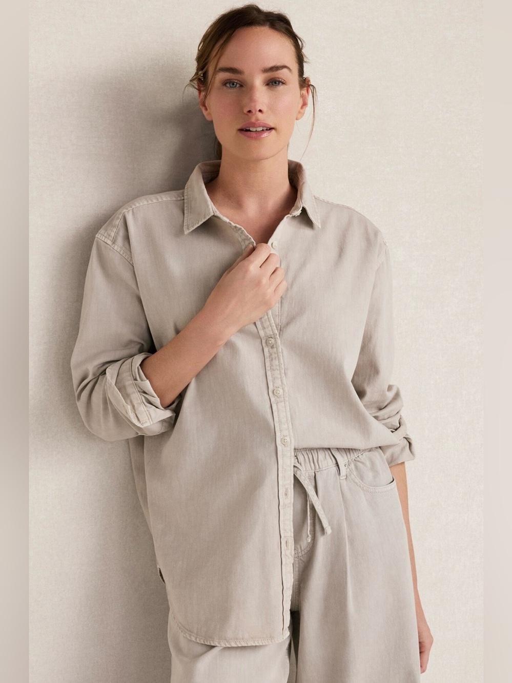 NWT Haven Ecru Denim Shirt
